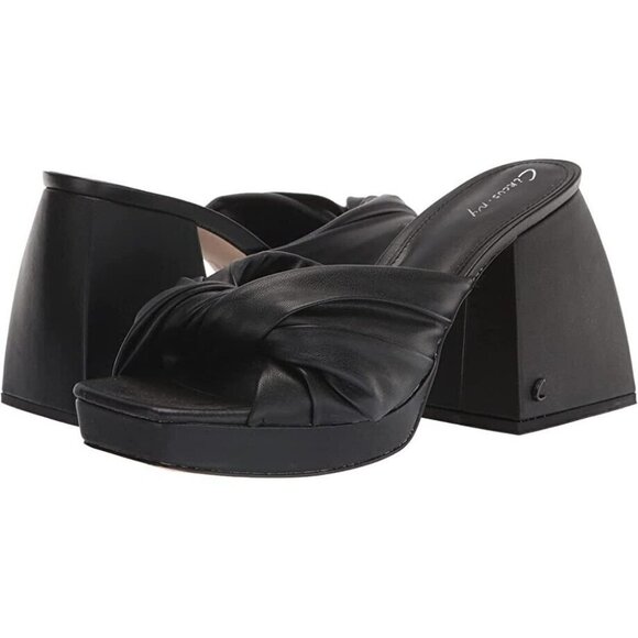 CIRCUS NY Sam Edelman "Marianna" sandal slide black block heel. - Picture 10 of 10